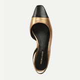Veronica Beard Gold/Black US Shoe Size 8.5 Slingbacks