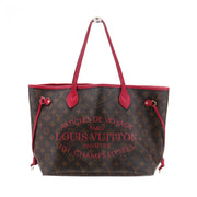 Louis Vuitton Brown Leather Canvas Tote