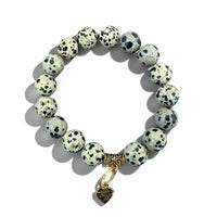 Moe's Beads Tan/Black Beaded