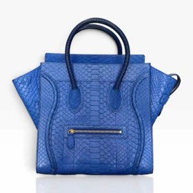 Celine Python Blue Tote