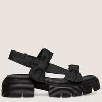 Stuart Weitzman Black Denim US Shoe Size 7.5 Sandals