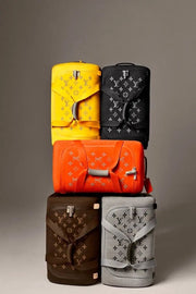 Louis Vuitton Jacquard Yellow/Gray Duffle Bag