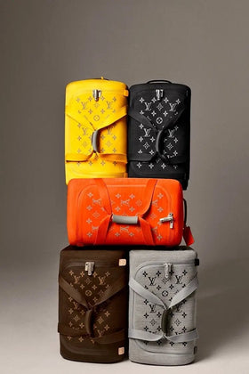 Louis Vuitton Jacquard Yellow/Gray Duffle Bag