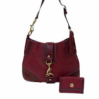 Coach Leather Burgundy Hobo Bag