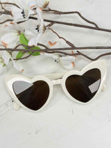 Cream Heart Sunglasses