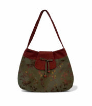 Custom Made Olive Silk Satchel