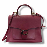 Coach Burgundy Leather Top Handle