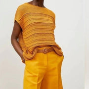 Lafayette 148 Tuscan Orange Size M Sweaters