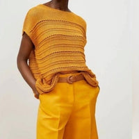 Lafayette 148 Tuscan Orange Size M Sweaters