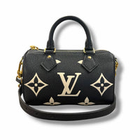 Louis Vuitton Black/Beige Leather Crossbody