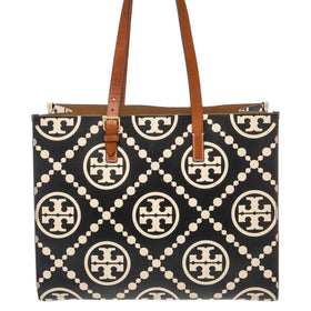 Tory Burch Leather Brown/Cream Tote
