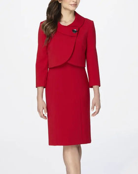 Tahari Red Size 12 Work Dress