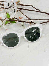 White Round Sunglasses
