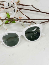White Round Sunglasses