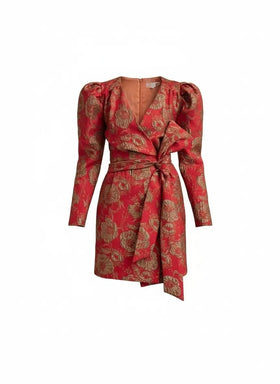 Happy Nature Red/Gold Size 14 Date Night Dress