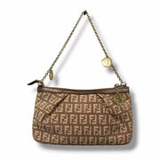 Fendi Khaki Canvas Pouchette