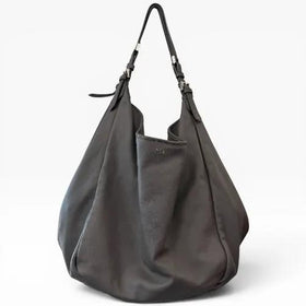 Giorgio Armani Gray Leather Shoulder