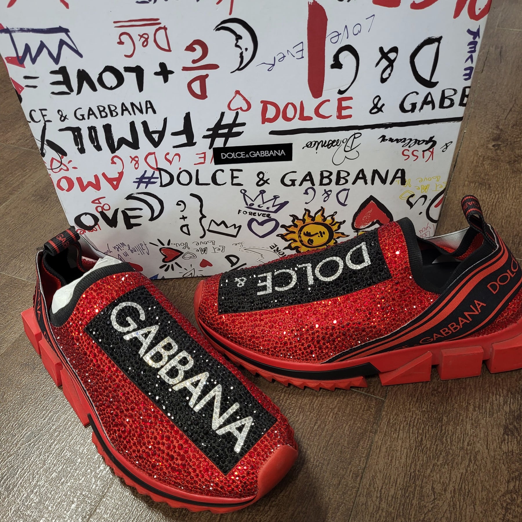 Rhinestone Sneakers Dolce And Gabbana Glitter Sneakers Dolce