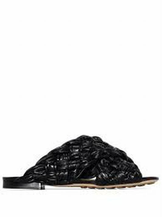 NEW Bottega Veneta New Black Woven Sandals sz 40 Bottega Veneta Trip Woven Leather Sporty Sandals | Neiman Marcus main image 3